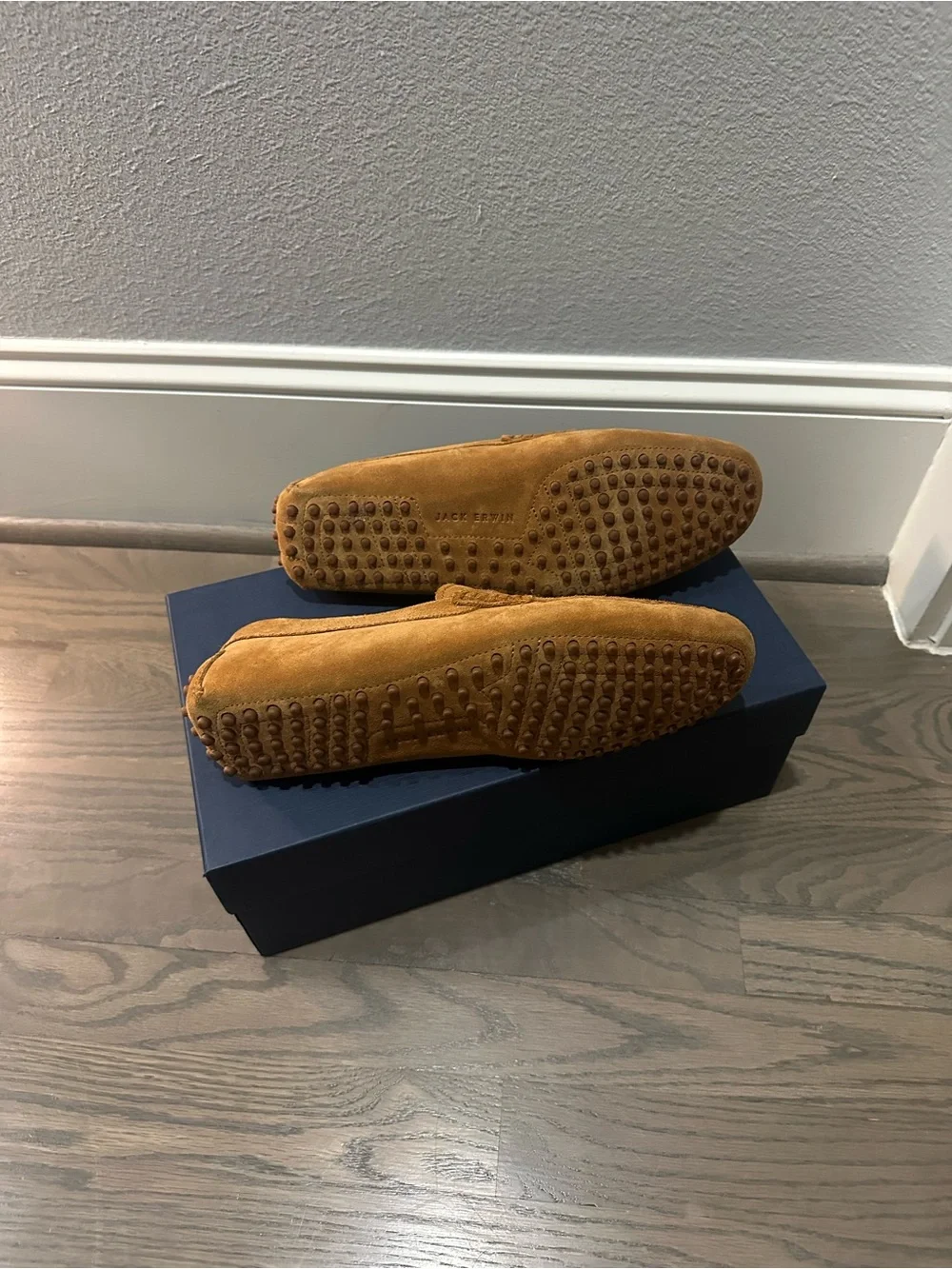 Jack Erwin Parker Loafers in Tan Suede for Men